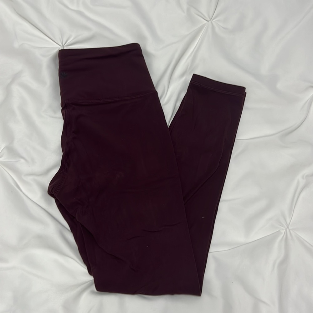 Athleta maroon leggings size xs